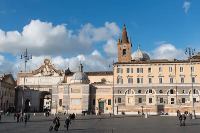 Framed Print : The Basilica of Santa Maria del Popolo, an Augustinian church in Rome, Piazza del Popolo, Rome, Italy, Lazio, Italy, Europe Framed Print : The Basilica of Santa Maria del Popolo, an Augustinian church in Rome, Piazza del Popolo, Rome, Italy, Lazio, Italy, Europe
