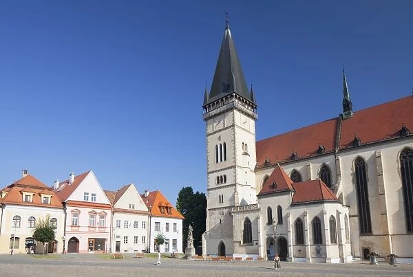 Basilica of St. Egidius in Radnicne Square, Bardejov, UNESCO World Heritage Site, Presov Region, Slovakia, Europe