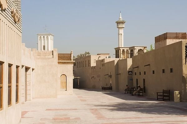 Bastakia District of historic Arabic houses with wind towers, Bur Dubai