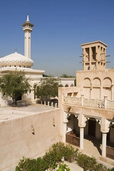 Bastakia District of historic arabic houses with wind towers, Bur Dubai