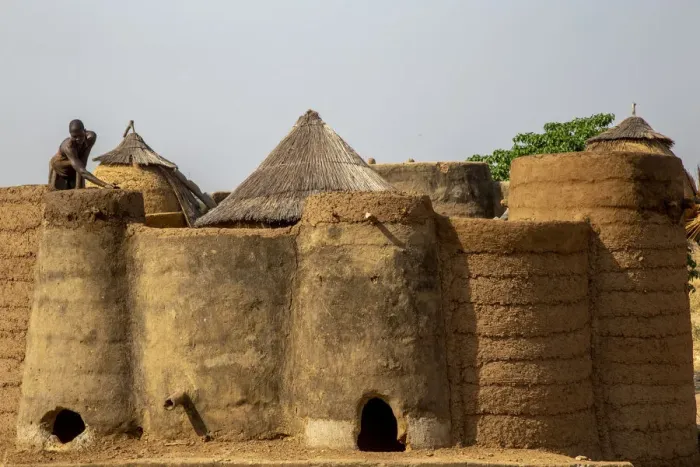 Framed Print : Batammariba house building in a Koutammakou village in North Togo, West Africa, Africa