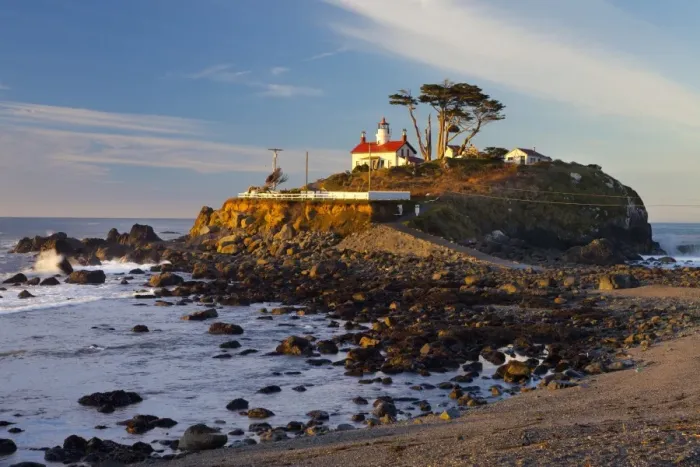Framed Print : Battery Point Lighthouse, Crescent City, California, United States of America, North America Framed Print : Battery Point Lighthouse, Crescent City, California, United States of America, North America