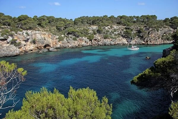 Bay at Cala Pi, Mallorca, Balearic Islands, Spain, Mediterranean, Europe