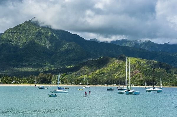 Bay of Hanalai on the island of Kauai, Hawaii, United States of America, Pacific
