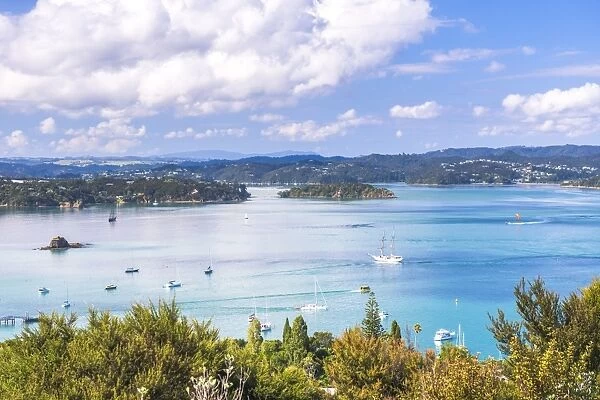 Bay of Islands seen from Flagstaff Hill in Russell, Northland Region, North Island