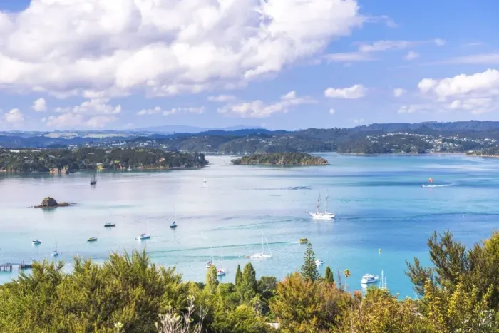 Framed Print : Bay of Islands seen from Flagstaff Hill in Russell, Northland Region, North Island Framed Print : Bay of Islands seen from Flagstaff Hill in Russell, Northland Region, North Island