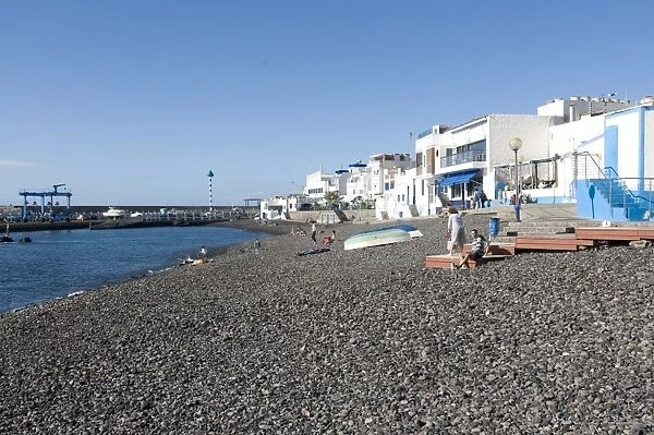 The beach of Agaete, Gran Canaria, Canary Islands, Spain, Atlantic, Europe