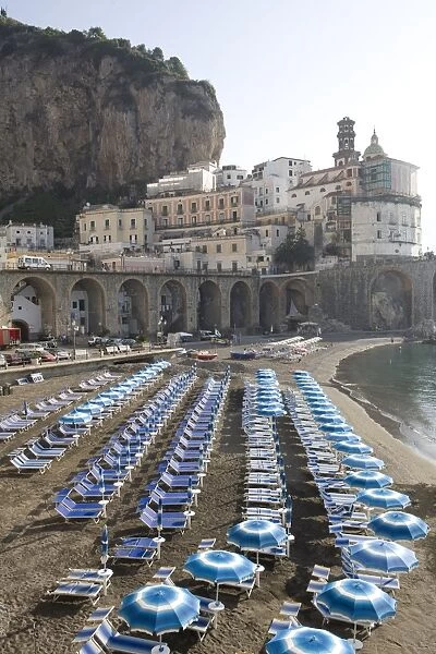 The beach of Atrani, Costiera Amalfitana, UNESCO World Heritage Site, Campania