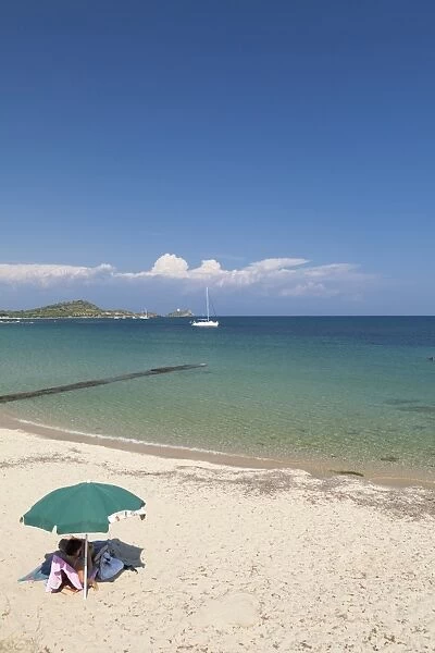 Beach, Baia di Nora, Cagliari, Sardinia, Italy, Mediterranean, Europe
