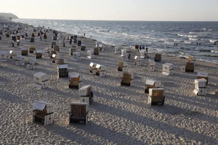 Framed Print : Beach at the Baltic Sea spa of Heringsdorf, Usedom, Mecklenburg-Western Pomerania Framed Print : Beach at the Baltic Sea spa of Heringsdorf, Usedom, Mecklenburg-Western Pomerania