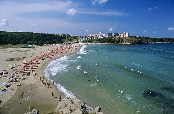 Beach below Bella Vista Hotel, Sinemorets, Black Sea coast, Bulgaria, Europe
