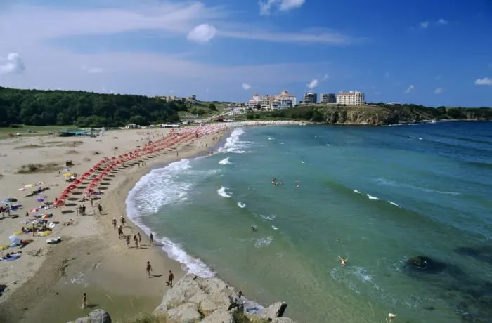 Framed Print : Beach below Bella Vista Hotel, Sinemorets, Black Sea coast, Bulgaria, Europe Framed Print : Beach below Bella Vista Hotel, Sinemorets, Black Sea coast, Bulgaria, Europe