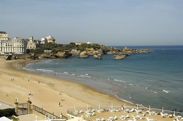 The beach, Biarritz, Basque country, Pyrenees-Atlantiques, Aquitaine, France, Europe
