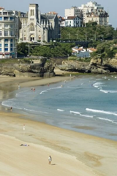 The beach at Biarritz, Cote Basque, Basque country, Pyrenees-Atlantiques