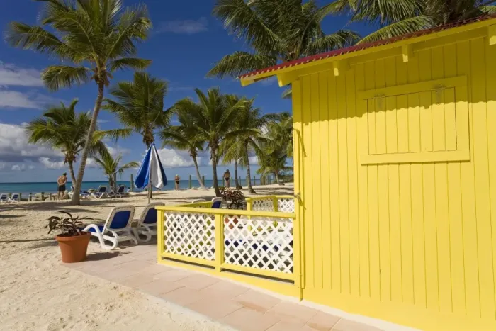 Framed Print : Beach cabana, Princess Cays, Eleuthera Island, Bahamas, West Indies, Central America Framed Print : Beach cabana, Princess Cays, Eleuthera Island, Bahamas, West Indies, Central America
