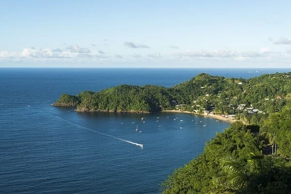 The beach at Castara Bay in Tobago, Trinidad and Tobago, West Indies, Caribbean
