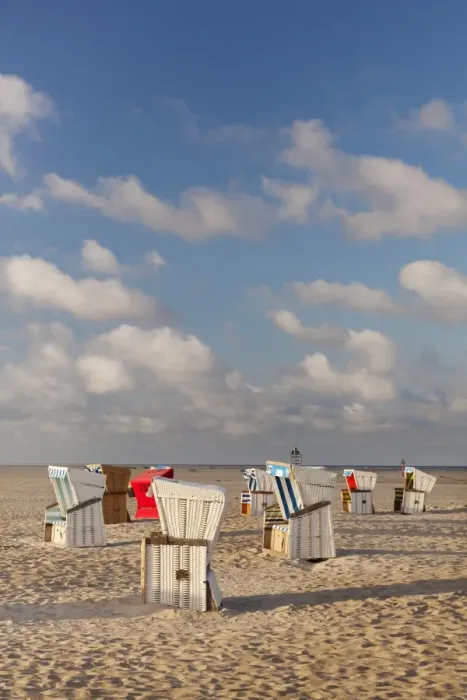Framed Print : Beach chairs on the beach of Sankt Peter Ording, Eiderstedt Peninsula, Nordfriesland, Schleswig Holstein, Germany, Europe Framed Print : Beach chairs on the beach of Sankt Peter Ording, Eiderstedt Peninsula, Nordfriesland, Schleswig Holstein, Germany, Europe