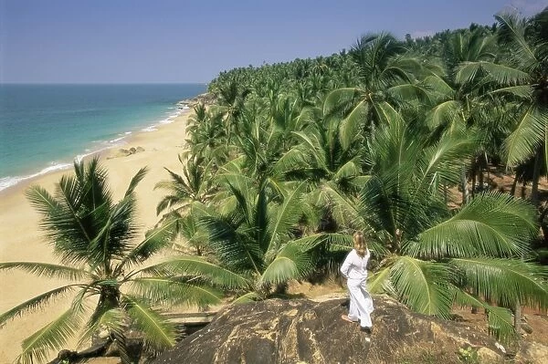 Beach and coconut palms