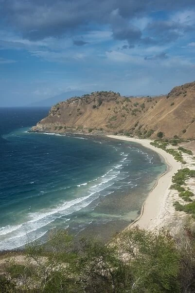 Beach below Cristo Rei of Dili statue, Dili, East Timor, Southeast Asia, Asia