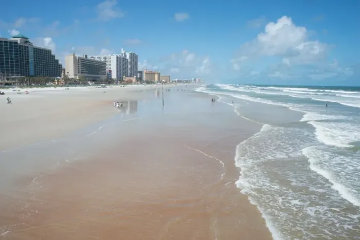 Framed Print : The beach at Daytona Beach, Florida, United States of America, North America Framed Print : The beach at Daytona Beach, Florida, United States of America, North America