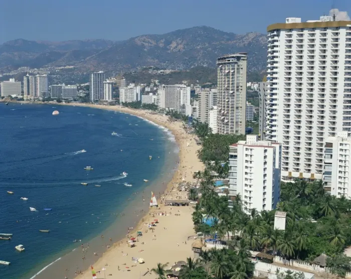 Framed Print : The beach and high rise buildings at the resort of Acapulco Framed Print : The beach and high rise buildings at the resort of Acapulco