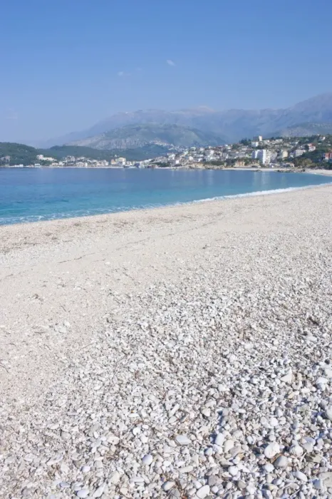 Framed Print : Beach of Himara, Albania, Europe Framed Print : Beach of Himara, Albania, Europe