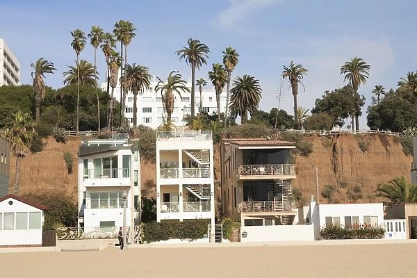 Beach houses, Santa Monica, Promenade, Los Angeles, California, USA
