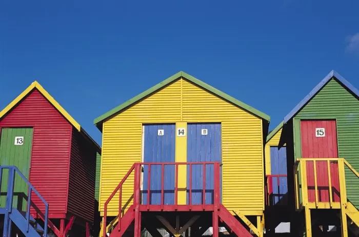 Framed Print : Beach Hut, St James, South Africa Framed Print : Beach Hut, St James, South Africa