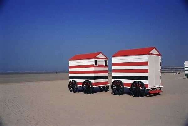 Beach huts, Blankenberge, Belgium, Europe