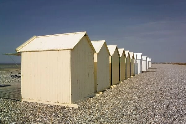 Beach huts, Cayeux sur Mer, Picardy, France, Europe