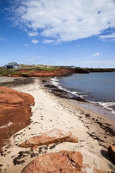 A beach on the Iles de la Madeleine (Magdalen Islands), Quebec, Canada, North America