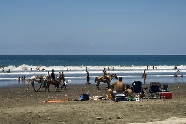 Beach at Jaco a surfing and party town, Pacific Coast, Costa Rica, Central America