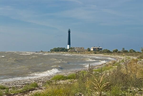 Beach and Lighthouse at Saaremaa Island, Estonia, Baltic States, Europe