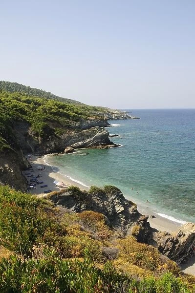 Beach at Perivoli, Skopelos, Sporades Islands, Greek Islands, Greece, Europe