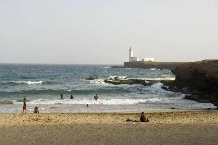 Framed Print : Beach, Praia, Santiago, Cape Verde Islands, Africa