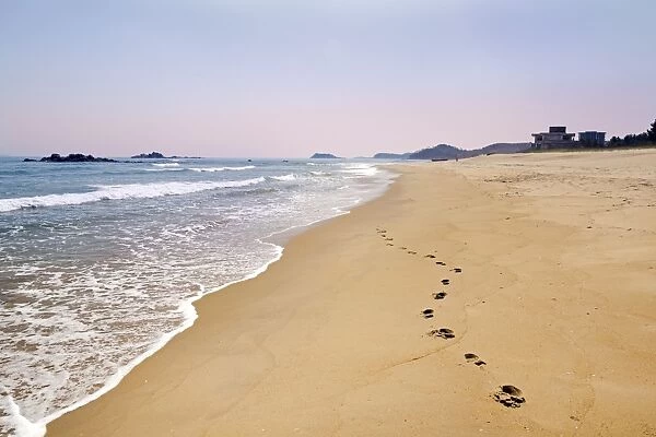 Beach resort area south of Wonsan, East Sea of Korea, Democratic Peoples Republic of Korea (DPRK), North Korea, Asia
