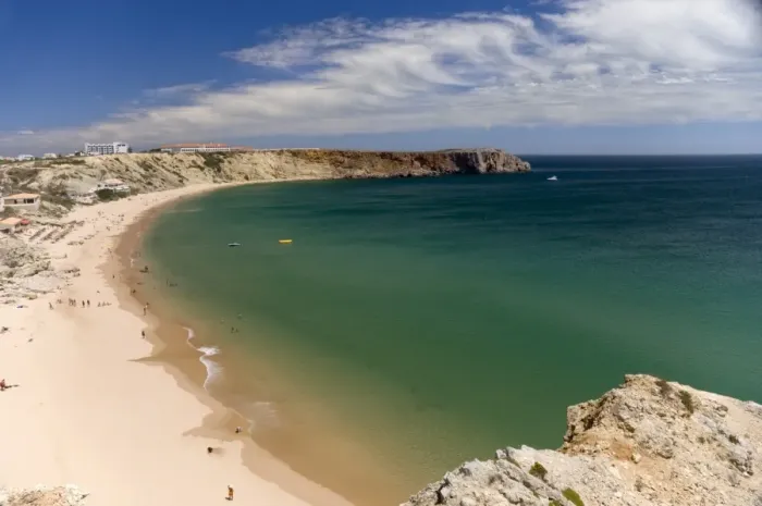 Framed Print : A beach at Sagres