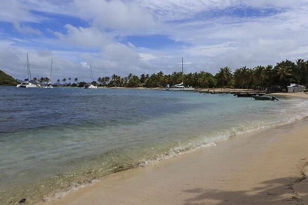 Beach, Saltwhistle Bay, Mayreau, Grenadines of St. Vincent, Windward Islands, West Indies, Caribbean, Central America