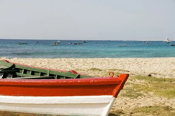 Beach at Santa Maria, Sal (Salt), Cape Verde Islands, Atlantic Ocean, Africa