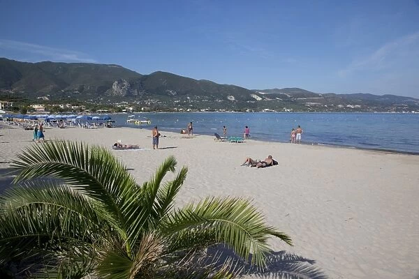 Beach scene, Alykanas, Zakynthos, Ionian Islands, Greek Islands, Greece, Europe