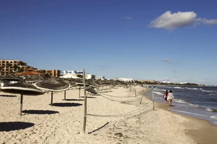 Framed Print : Beach scene in the tourist zone on the Mediterranean Sea, Sousse, Gulf of Hammamet Framed Print : Beach scene in the tourist zone on the Mediterranean Sea, Sousse, Gulf of Hammamet