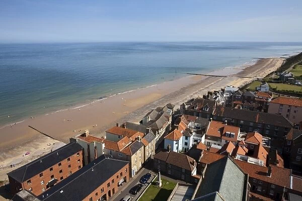 The Beach from St. Peter and St. Paul Church Tower, Cromer, Norfolk, England, United Kingdom, Europe