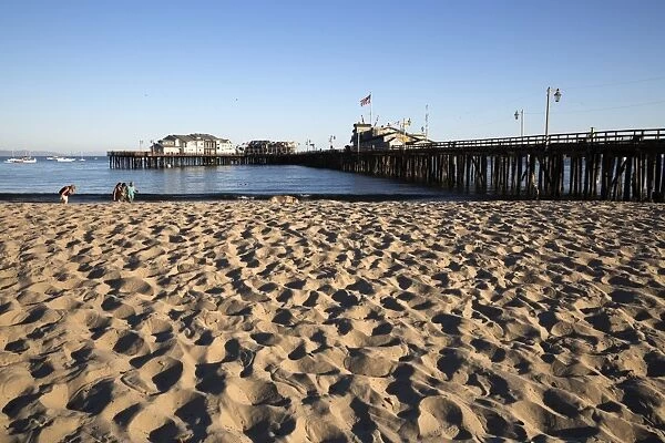 Beach and Stearns Wharf, Santa Barbara, Santa Barbara County, California, United States of America, North America