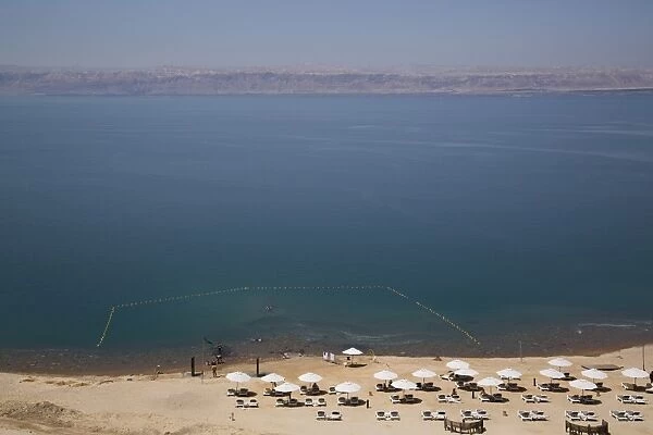 Beach swimming area, Crown Plaza Dead Sea Hotel, Dead Sea, Jordan, Middle East