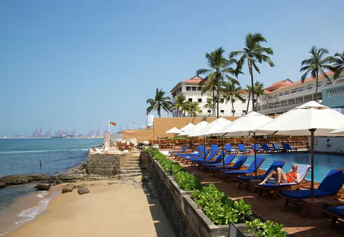 Framed Print : Beach and swimming pool, Galle Face Hotel, Colombo, Sri Lanka, Asia Framed Print : Beach and swimming pool, Galle Face Hotel, Colombo, Sri Lanka, Asia