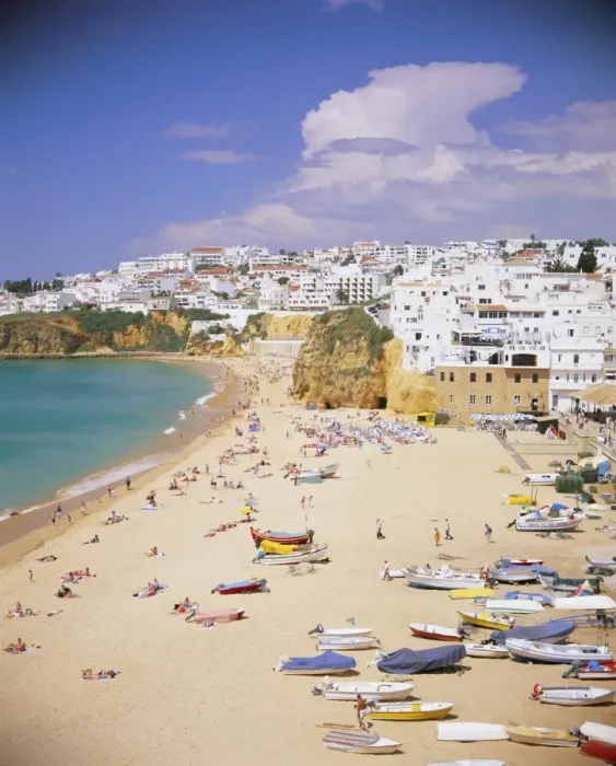 Framed Print : Beach and town Framed Print : Beach and town