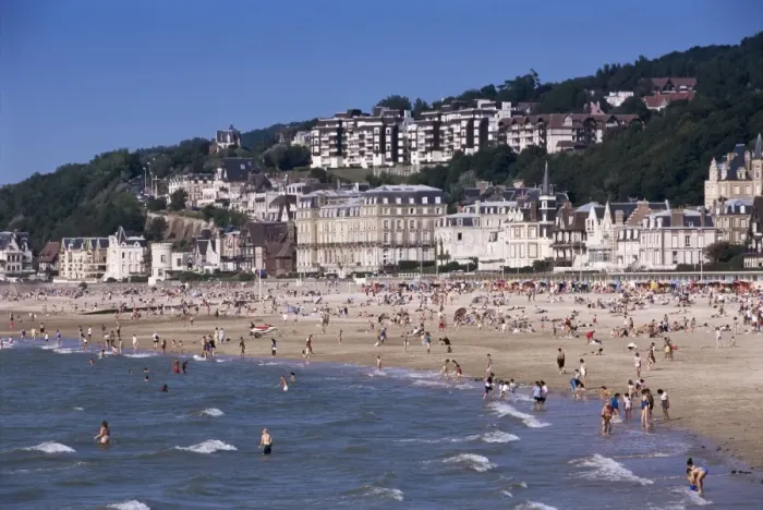 Framed Print : The beach, Trouville, Basse Normandie (Normandy), France, Europe Framed Print : The beach, Trouville, Basse Normandie (Normandy), France, Europe