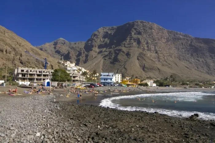 Framed Print : Beach in Valle Gran Rey, La Gomera, Canary Islands, Spain, Europe