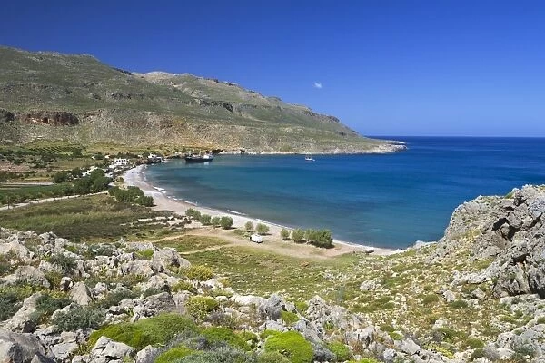 Beach view, Kato Zakros, Lasithi region, Crete, Greek Islands, Greece, Europe