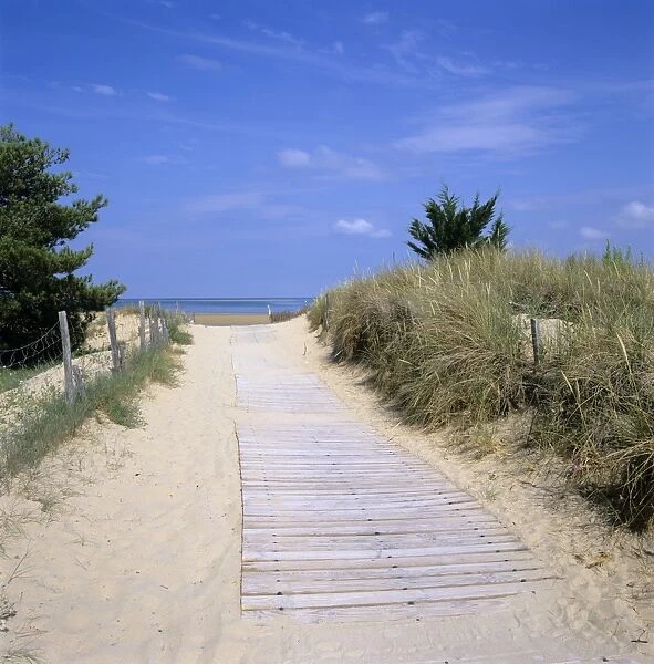 Beach on the west coast, Ile de Re, Poitou-Charentes, France, Europe